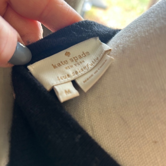 KATE SPADE | Make Magic Embellished Black Bow Crewneck Sweater - Picture 7 of 7